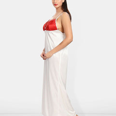Be You Women Shoulder Straps Maxi Nightdress with Robe