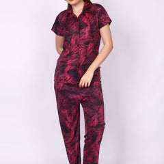 Be You Women Abstract Printed Shirt & Pyjama Night suit