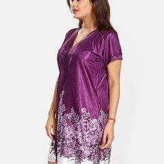 Be You Satin Floral Printed Nightwear Set