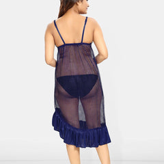 Be You Solid Satin Maxi Nightdress With Robe