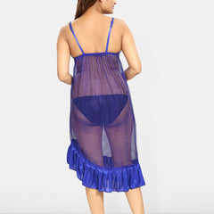Be You V-Neck Solid Maxi Wrap Nightdress
