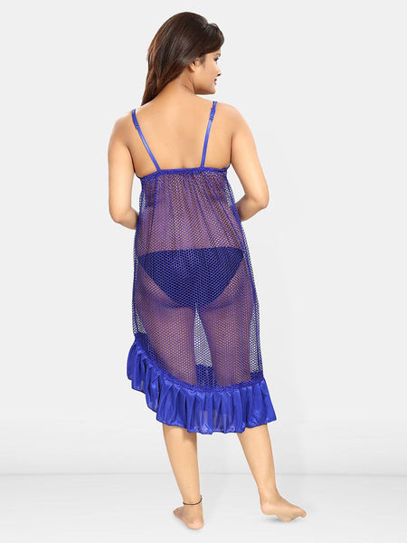Be You V-Neck Solid Maxi Wrap Nightdress