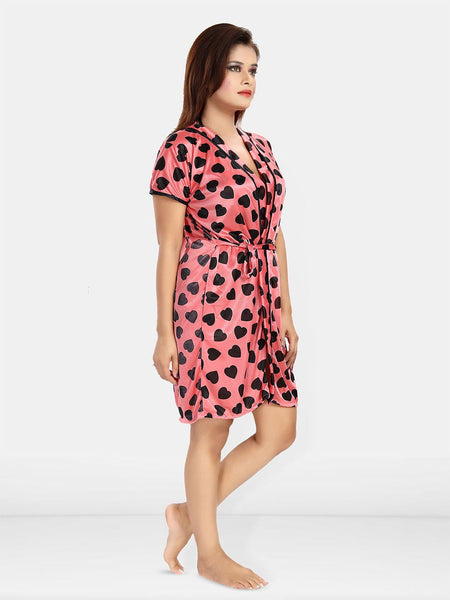 Be You Women Conversational Printed Above Knee Nightdress