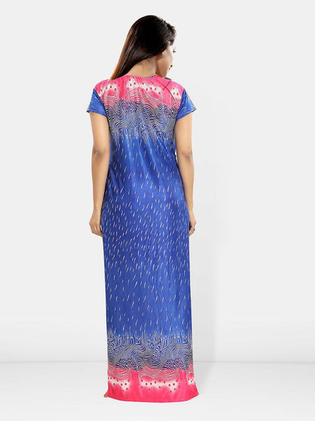 Be You Women Printed Maxi Nightdress