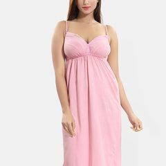 Be You Women Shoulder Strap Knee Length Empire Nightdress