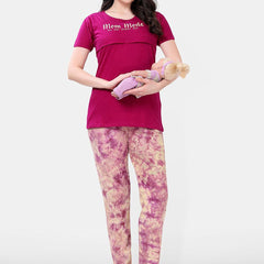 Be You Women Tie and Dye Printed Night suit