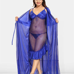 Be You V-Neck Solid Maxi Wrap Nightdress