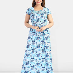 Be You Women Printed Maxi Nightdress