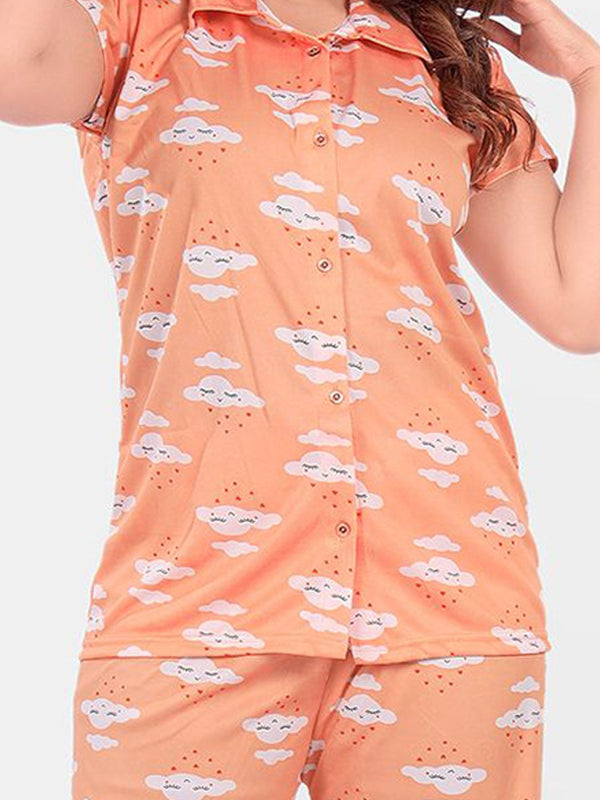 Be You Women Graphic Printed Night suit