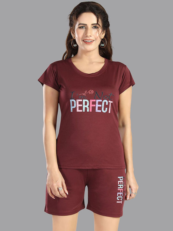 Be You Women Typography Printed Night suit