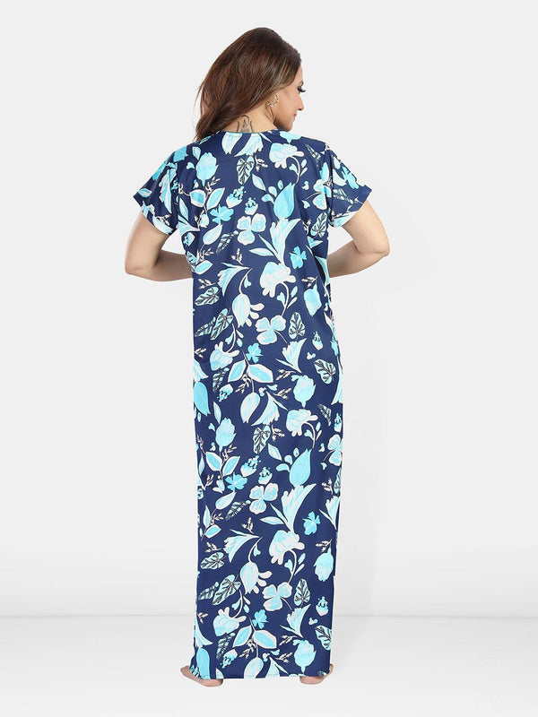 Be You Women Printed Maxi Nightdress
