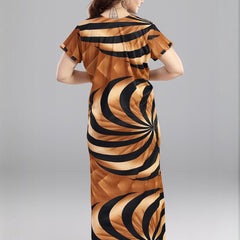 Be You Printed V-Neck Maternity Maxi Nightdress