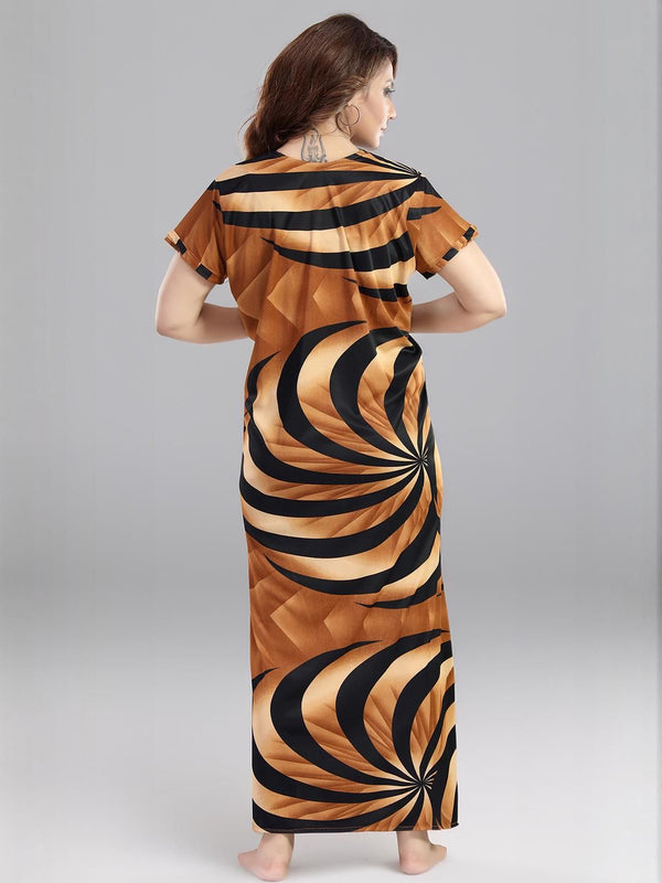 Be You Printed V-Neck Maternity Maxi Nightdress