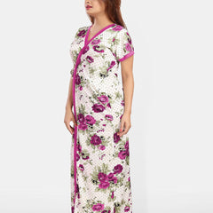 Be You Women Printed Maxi Nightdress