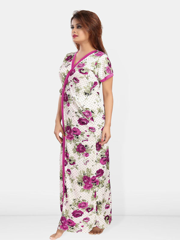 Be You Women Printed Maxi Nightdress