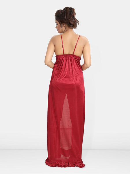 Be You Women Solid Maxi Nightdress
