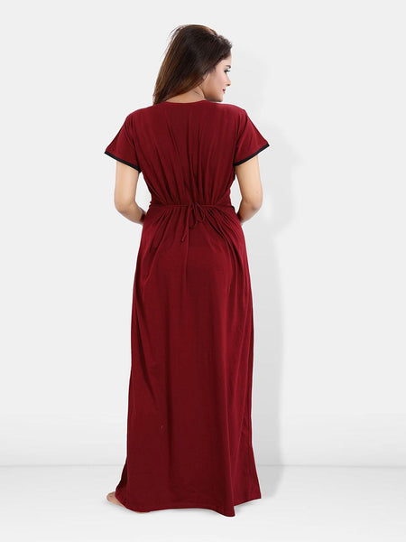 Be You Pack Of 2 Solid Maxi Nightdress