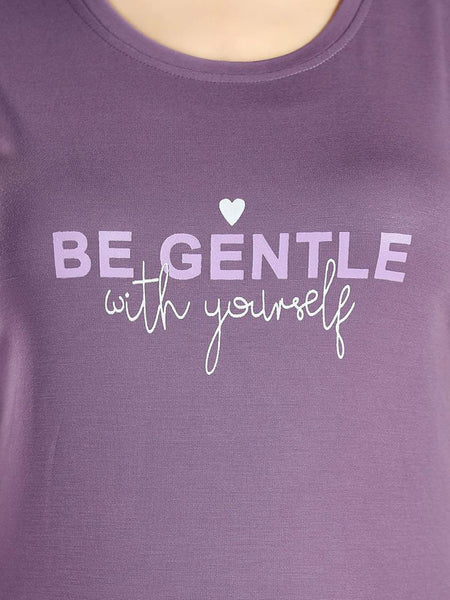 Be You Women Printed T-shirt & Shorts Night suit