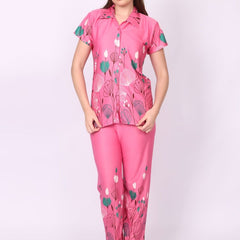 Be You Women Floral Printed Top & Pyjama Night suit