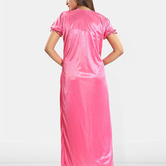 Be You Set of 2 Satin Maxi Wrap Nightdress
