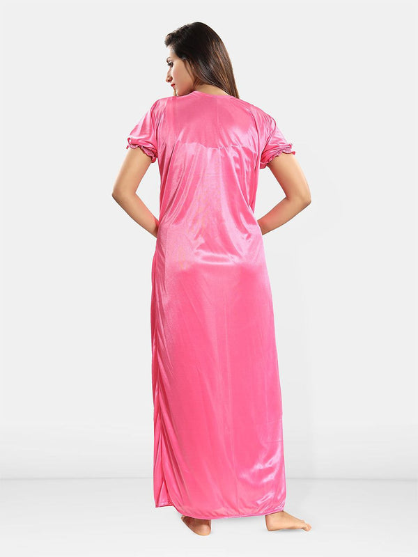 Be You Set of 2 Satin Maxi Wrap Nightdress