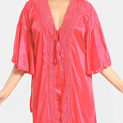 Be You Women Solid Above Knee Nightdress