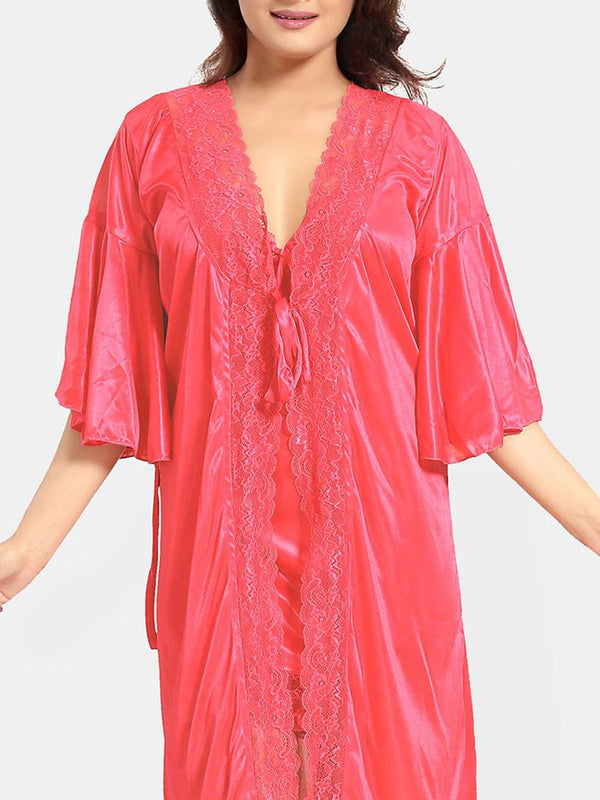 Be You Women Solid Above Knee Nightdress