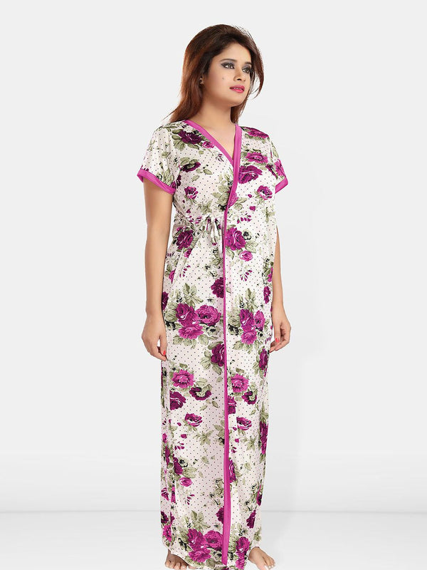 Be You Women Printed Maxi Nightdress