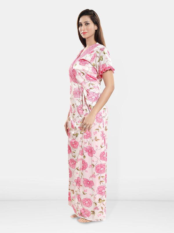Be You Printed V-Neck Maxi Nightdress