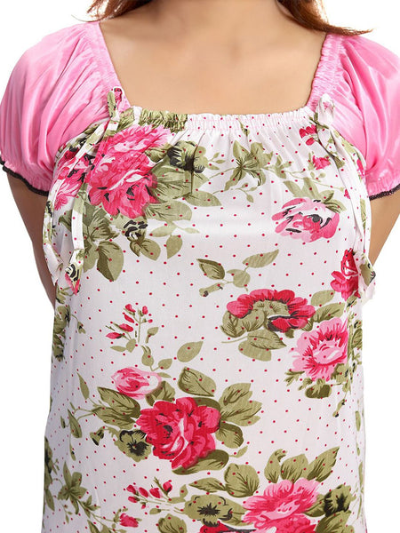 Be You Women Printed Maxi Nightdress