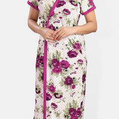Be You Women Printed Maxi Nightdress