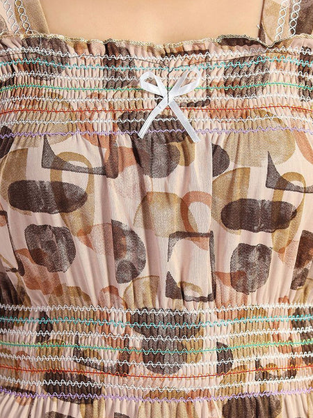 Be You Women Printed Maxi Nightdress