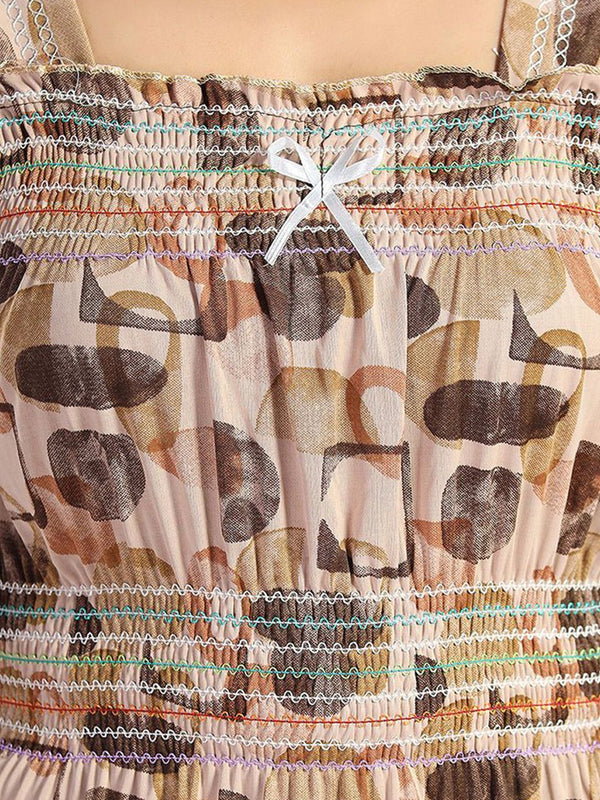 Be You Women Printed Maxi Nightdress