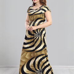 Be You Printed Square Neck Maxi Nightdress
