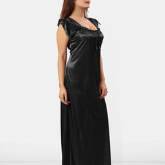 Be You Square Neck Sleeveless Satin Maxi Nightdress