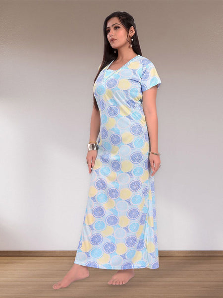 Be You Women Tropical Printed Maxi Sweat Nightdress
