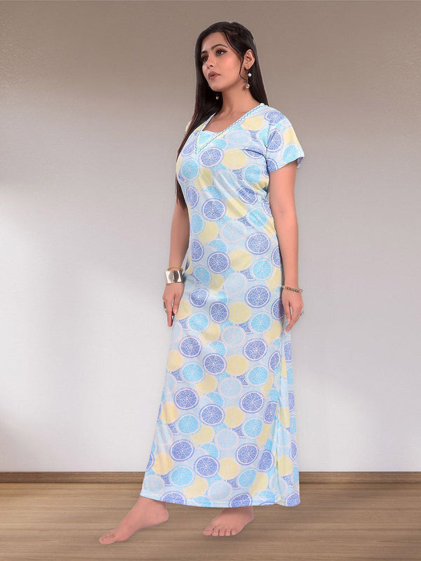 Be You Women Tropical Printed Maxi Sweat Nightdress