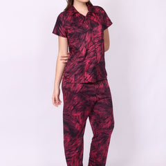Be You Women Abstract Printed Shirt & Pyjama Night suit