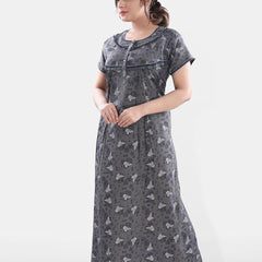 Be You Women Floral Printed Maxi Nightdress