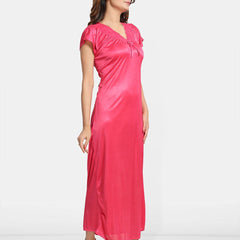 Be You Satin Solid Night Gown / Nighty For Women, Maxi Nightdress