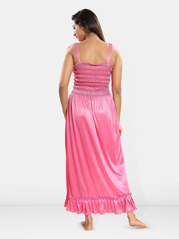 Be You Set of 2 Satin Maxi Wrap Nightdress