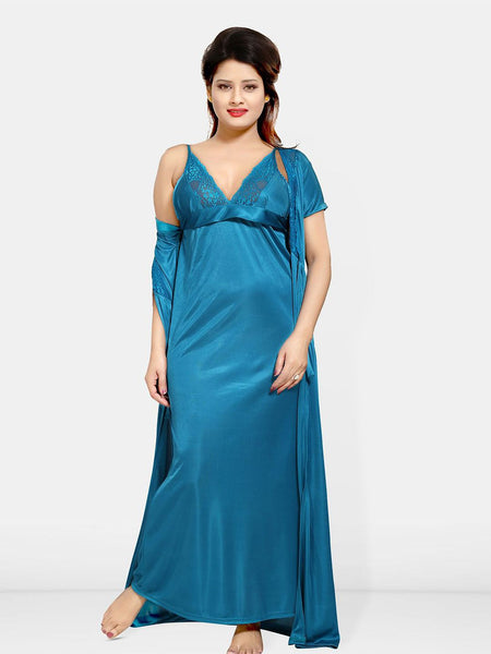 Be You Women Set of 4 Satin Wrap Nightdress