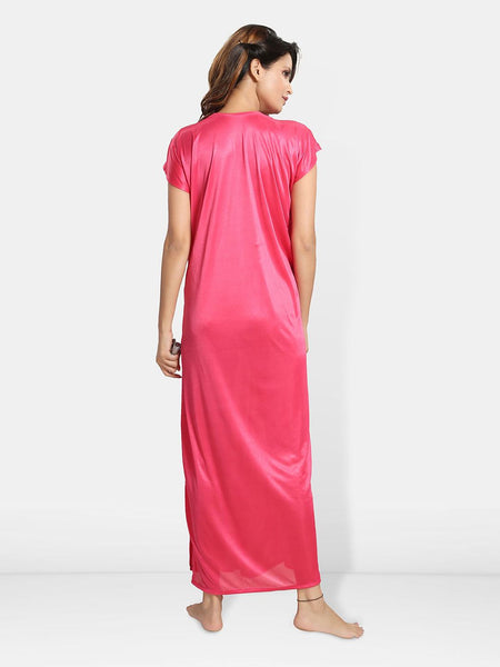 Be You Satin Solid Night Gown / Nighty For Women, Maxi Nightdress