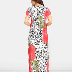 Be You Women Printed Maxi Nightdress