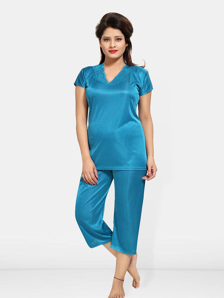 Be You Women Set of 4 Satin Wrap Nightdress