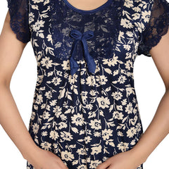 Be You Women Printed Maxi Nightdress