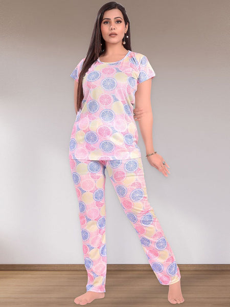 Be You Women Pack Of 2 Geometric Printed Top Pyjamas Night suit