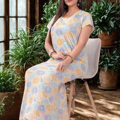 Be You Printed Women Tropical Printed Maxi Sweat Nightdress