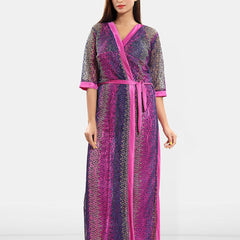 Be You Set of 2 Satin Maxi Wrap Nightdress