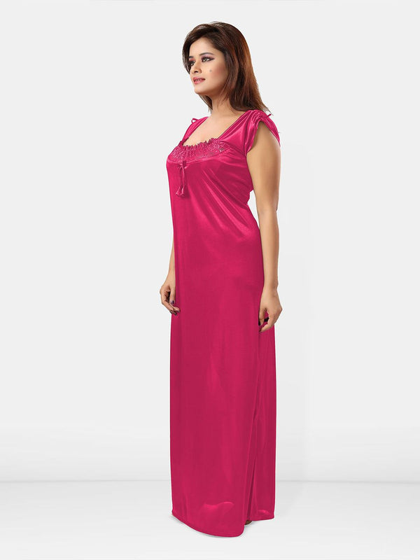 Be You Women Sleeveless Scoop Neck Maxi Nightdress